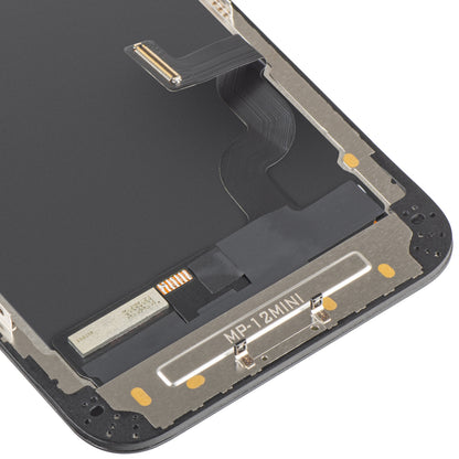 Дисплей с MP сензорен екран, съвместим с Apple iPhone 12 mini, с рамка, OLED FHD версия с подвижен IC, черен