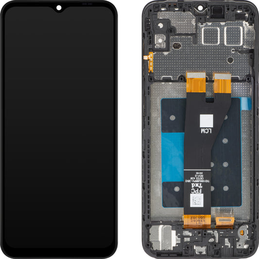 MP сензорен дисплей, съвместим със Samsung Galaxy A14 5G A146, с рамка, черен 