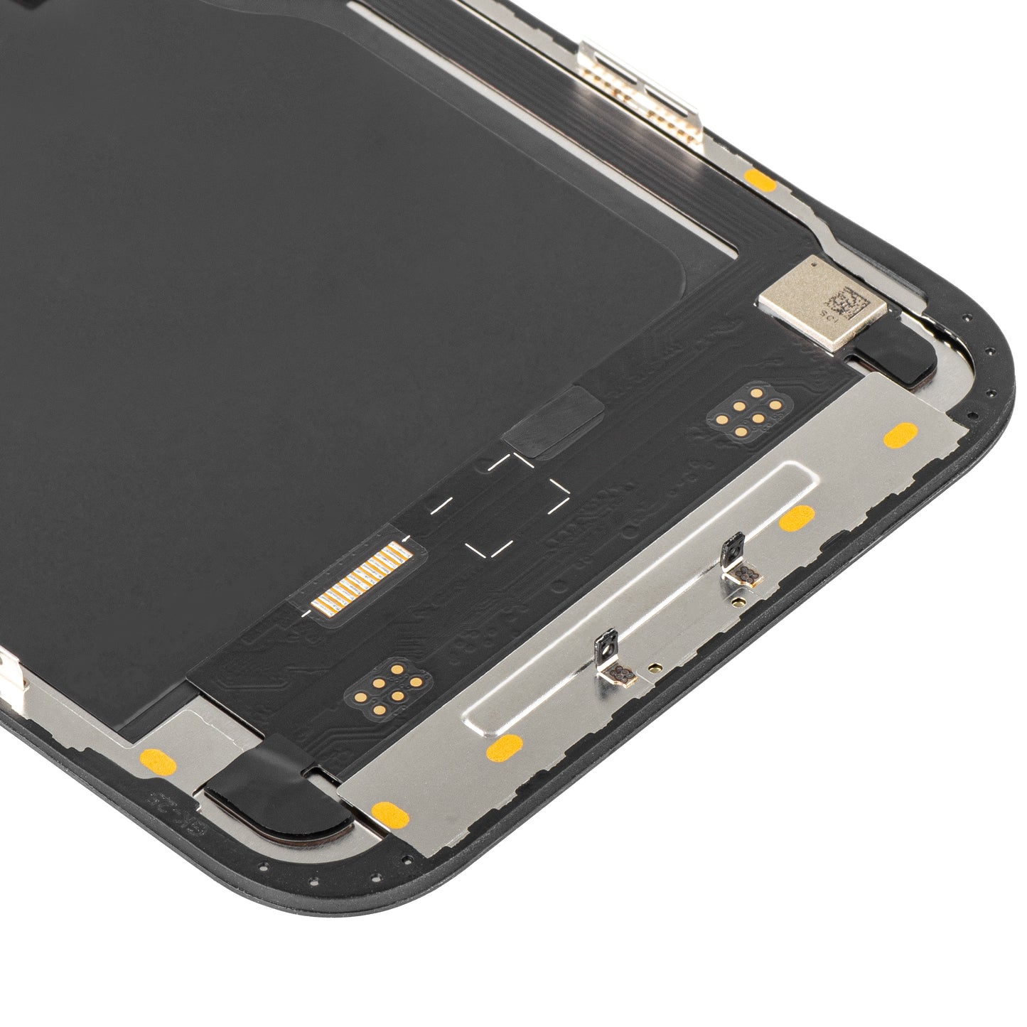 Дисплей с тъчскрийн MP, съвместим с Apple iPhone 12 Pro Max, с рамка, версия Soft OLED IC Movable FHD, черен