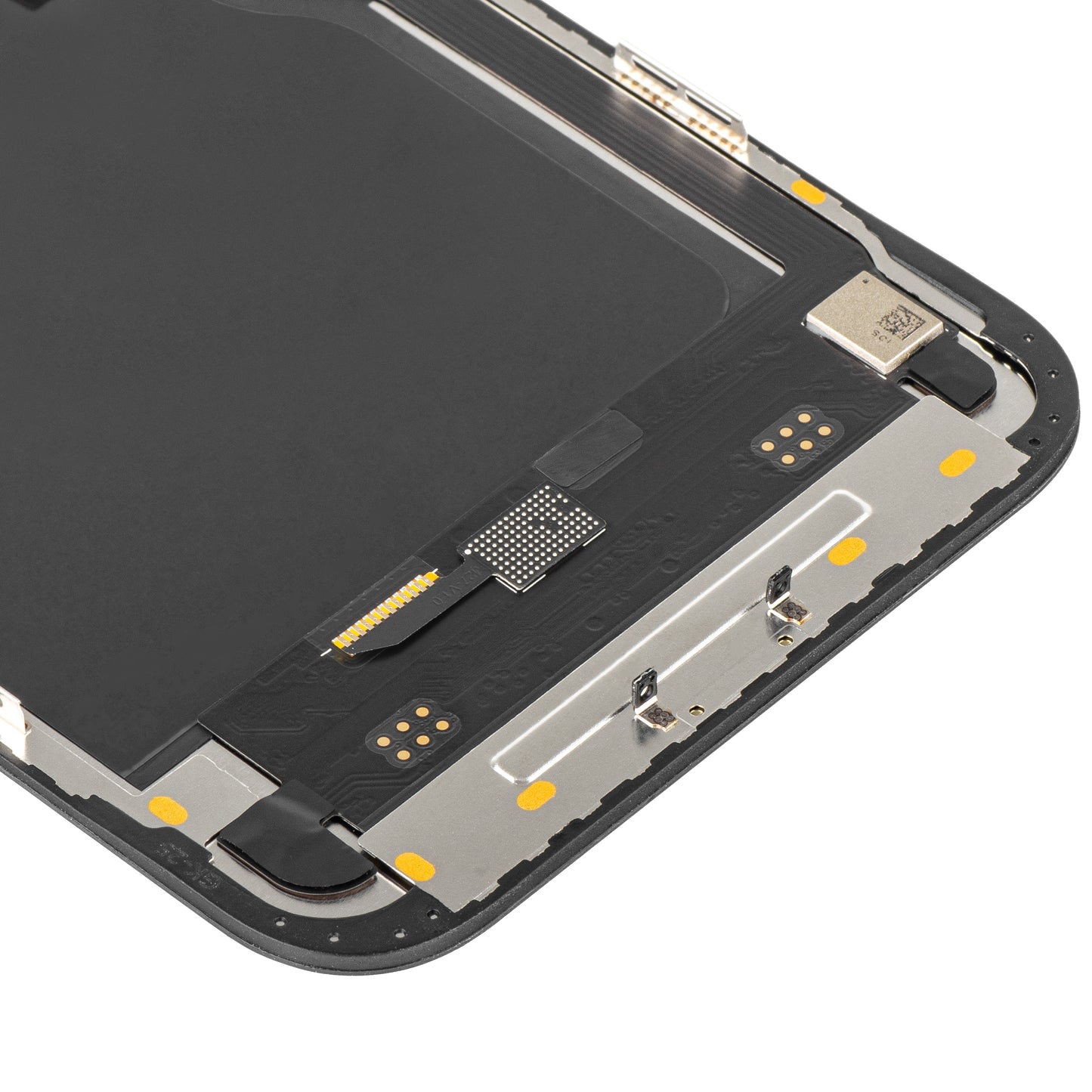 Дисплей с тъчскрийн MP, съвместим с Apple iPhone 12 Pro Max, с рамка, версия Soft OLED IC Movable FHD, черен