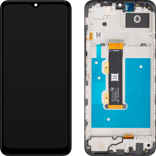 Nokia G22 Дисплей със сензорен екран с рамка, черен, сервизен пакет 7010101326H001 