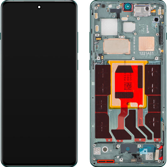 Дисплей с тъчскрийн OnePlus 12, с рамка, зелен (Flowy Emerald), Service Pack 621029000117