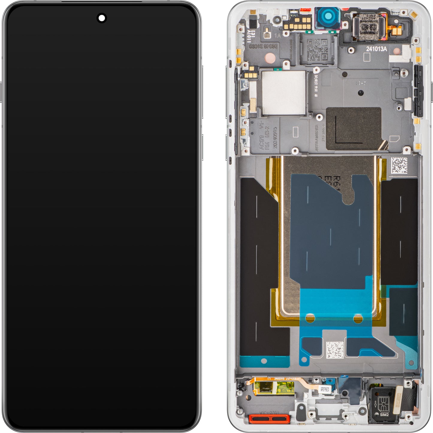 Дисплей с тъчскрийн Oppo Find X8 Pro, с рамка, Бял (Pearl White), Service Pack 621029000357