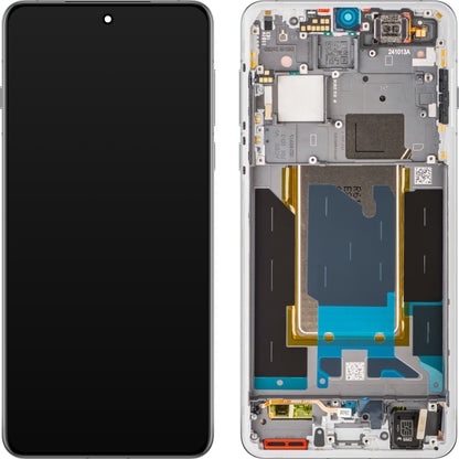 Дисплей с тъчскрийн Oppo Find X8 Pro, с рамка, Бял (Pearl White), Service Pack 621029000357
