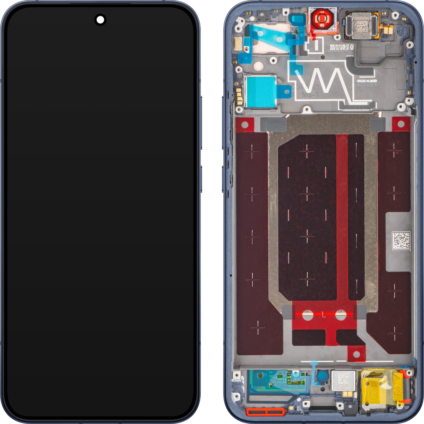 Дисплей с тъчскрийн Oppo Reno15, с рамка, тъмносин (Twilight Blue), Service Pack 621029000788