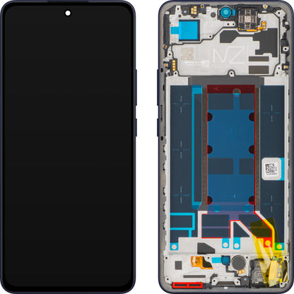 Дисплей с тъчскрийн Oppo Reno13 FS 5G / Reno13 F, с рамка, Син (Luminous Blue), Service Pack 621029000452