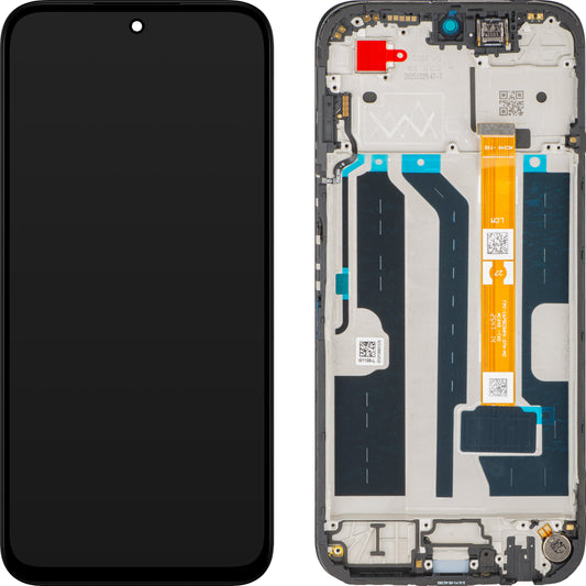 Дисплей с тъчскрийн Oppo A6k, с рамка, черен, Service Pack 621029000842