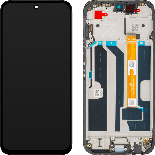 Дисплей с тъчскрийн Oppo A6x / A6t, с рамка, черен, Service Pack 621029000752