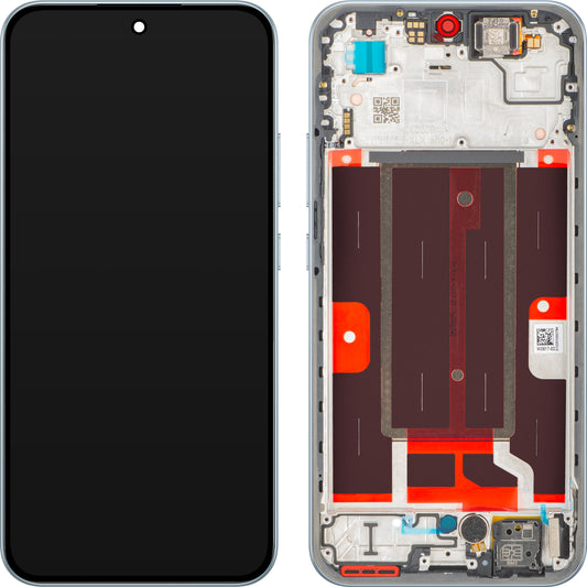 Дисплей с тъчскрийн Oppo A6 Pro 5G, с рамка, сив (Lunar Titanium), Service Pack 621029000655