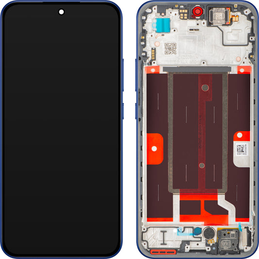 Дисплей с тъчскрийн Oppo A6 Pro 5G, с рамка, син (Stellar Blue), сервизен пакет 621029000656