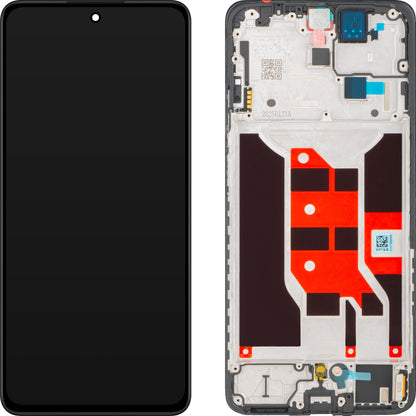 Дисплей с тъчскрийн Oppo Reno12 F, с рамка, черен, Service Pack 621029000258