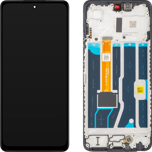 Oppo A5 5G Display with Touchscreen, with Frame, Black, Service Pack 621029000578