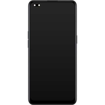 Дисплей с тъчскрийн Oppo Reno4 5G, с рамка, Space Black, сервизен пакет 4904705