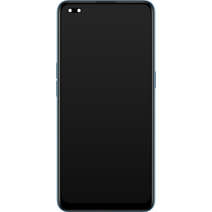 Тъчскрийн дисплей Oppo Reno4 5G, с рамка, син (Galactic Blue), сервизен пакет 4904704