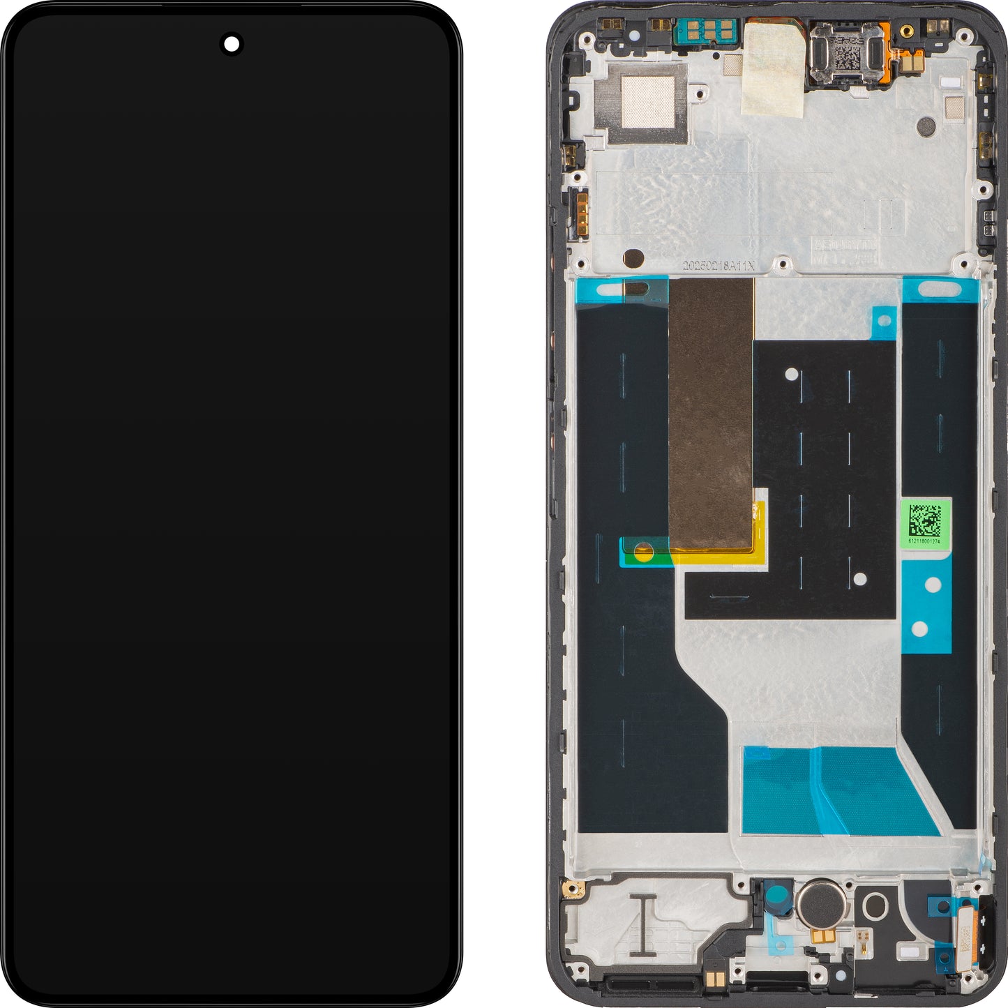 Дисплей с тъчскрийн Realme 14T, с рамка, черен (Obsidian Black), сервизен пакет 621029000502