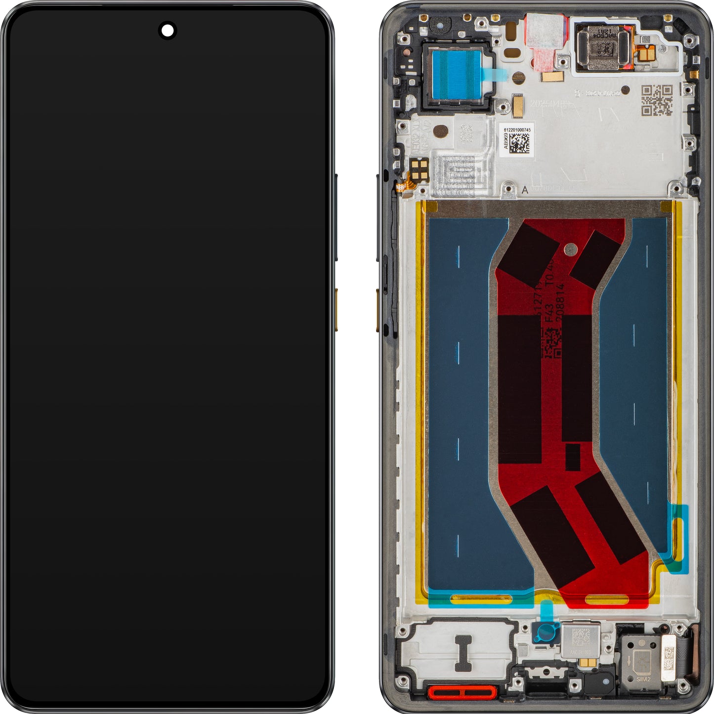 Дисплей с тъчскрийн Realme GT 7T, с рамка, черен (IceSense Black), сервизен пакет 621029000574