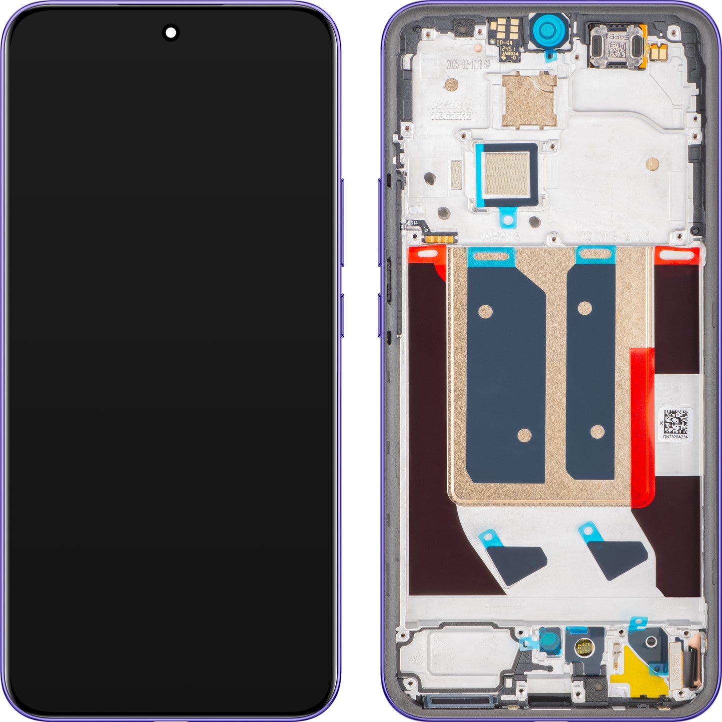 Дисплей с тъчскрийн Realme 14 Pro+, с рамка, Лилав (Bikaner Purple), Сервизен пакет 621039000081