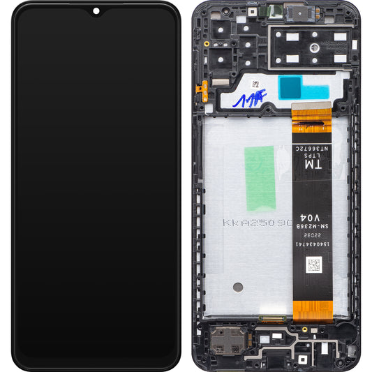 Дисплей с тъчскрийн Samsung Galaxy A13 A135, с рамка, черен, Swap GH82-28508A