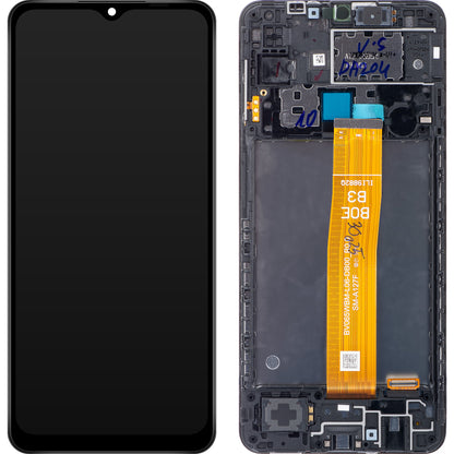 Дисплей с тъчскрийн Samsung Galaxy A12 Nacho A127, с рамка, черен, ресилиран GH82-26486A
