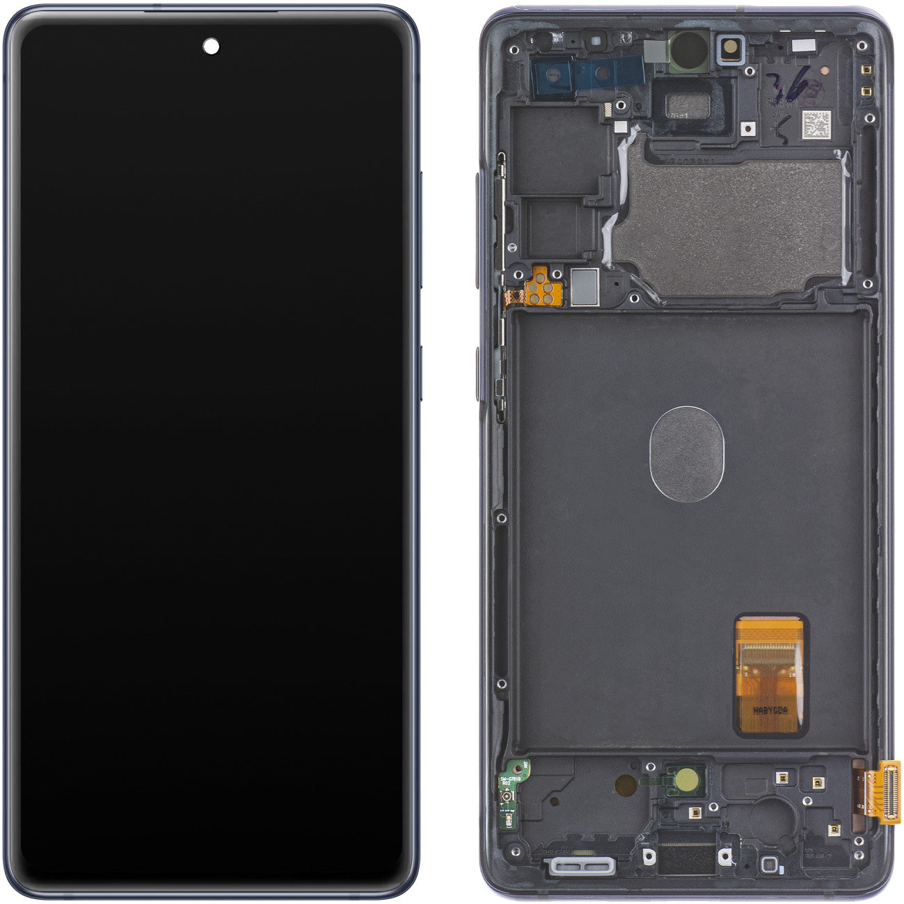 Дисплей с тъчскрийн Samsung Galaxy S20 FE 5G G781, с рамка, тъмносин, Swap GH82-24214A