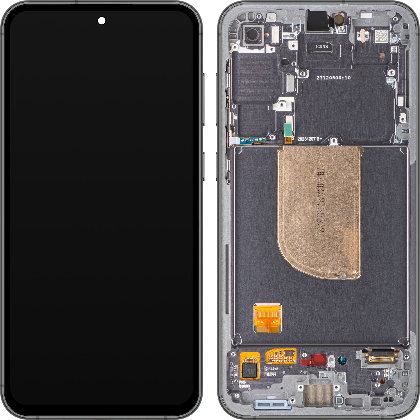 Samsung Galaxy S23 FE S711 Сензорен дисплей Samsung Galaxy S23 FE S711, с рамка, черен (графит), сервизен пакет GH82-32854A 