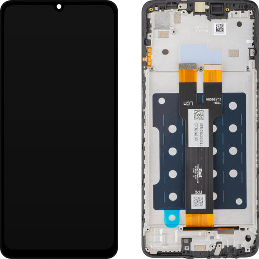 Дисплей с тъчскрийн Samsung Galaxy A07, с рамка, черен, Service Pack GH81-28713A