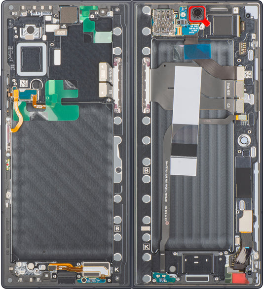 Дисплей с тъчскрийн Samsung Galaxy Z Fold8 Ultra F976, с рамка, под вътрешен, черен (графит), сервизен пакет GH82-39805A