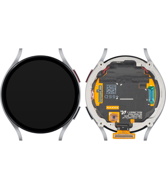 Дисплей с тъчскрийн Samsung Galaxy Watch6 44mm, с рамка, BT версия, сребрист, сервизен пакет GH97-28837C