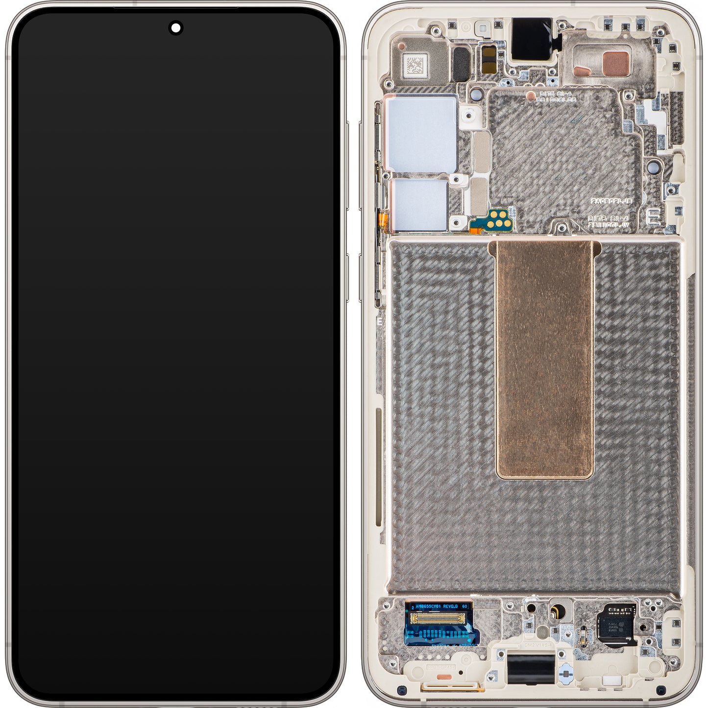 Дисплей с тъчскрийн Samsung Galaxy S23+ S916, с рамка, бял (крем), Service Pack GH82-30476B
