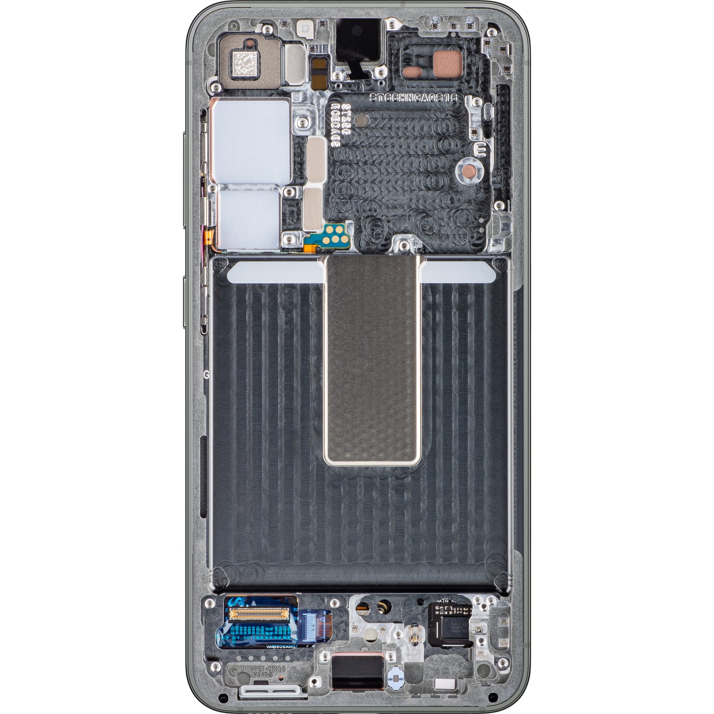 Сензорен дисплей Samsung Galaxy S23 S911, с рамка, зелен, сервизен пакет GH82-30480C