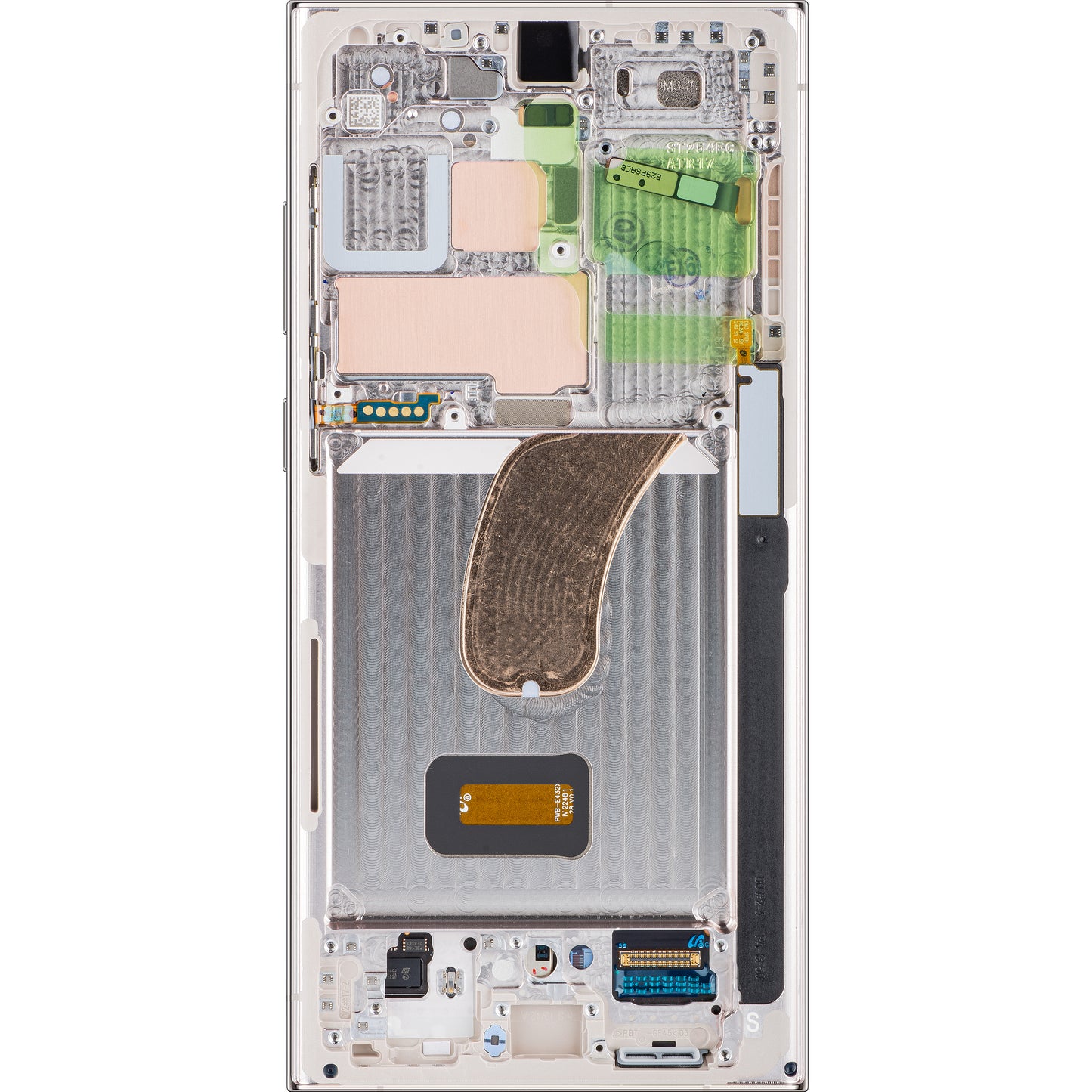 Сензорен дисплей Samsung Galaxy S23 Ultra S918, с рамка, сребрист, сервизен пакет GH82-30466G