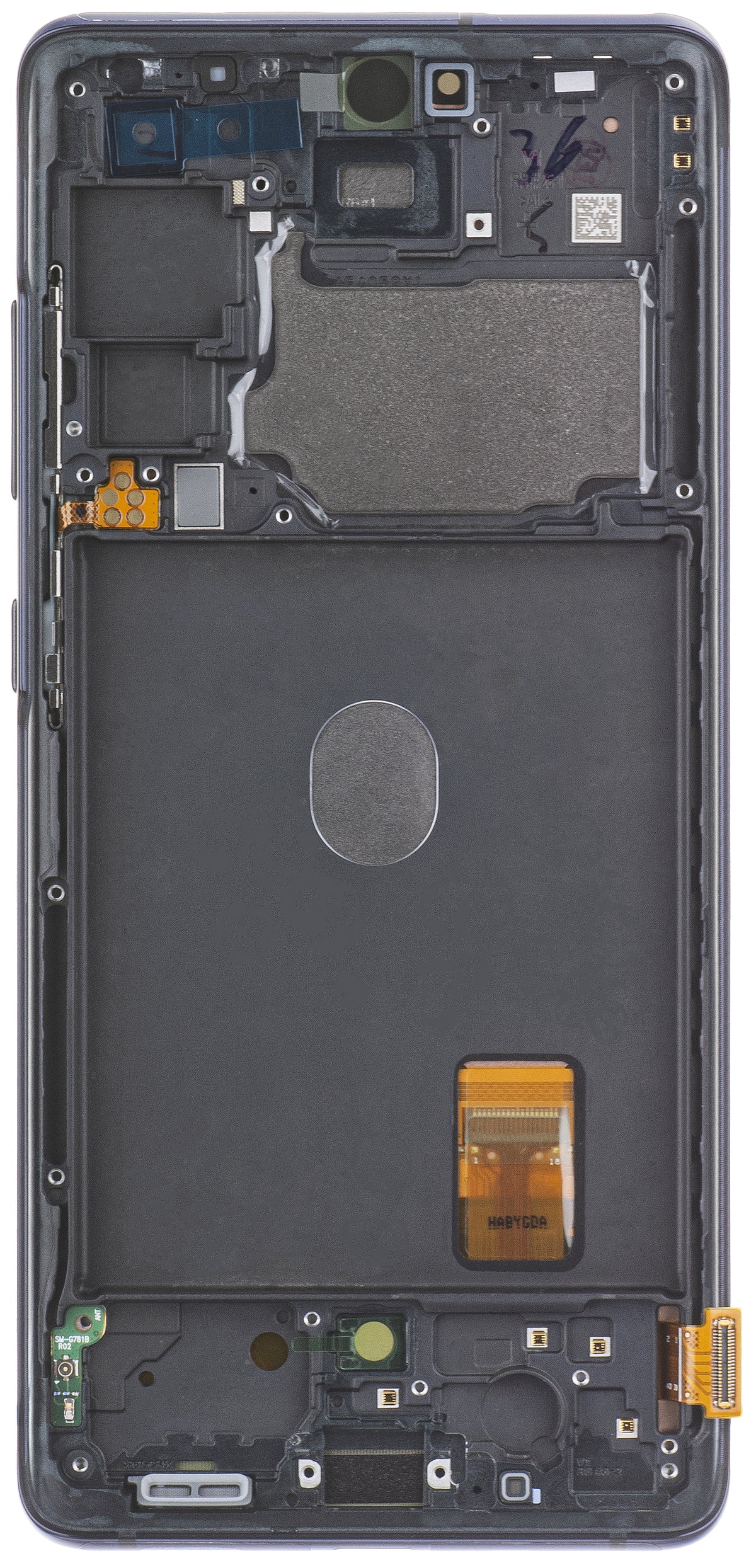 Дисплей с тъчскрийн Samsung Galaxy S20 FE 5G G781, с рамка, тъмносин, Swap GH82-24214A
