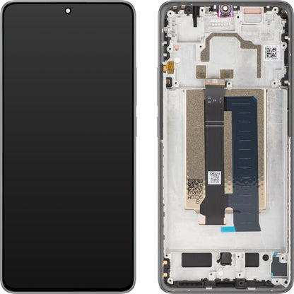 Дисплей с тъчскрийн Xiaomi Poco X6 Pro, с рамка, сив, Service Pack 560001N11A00