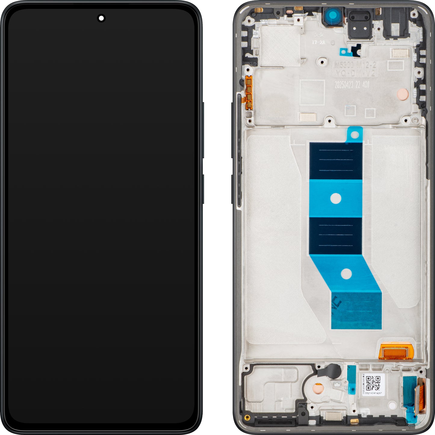 Дисплей с тъчскрийн Xiaomi Redmi Note 14 5G, с рамка, Черен (Midnight Black), Service Pack 56002000O1700