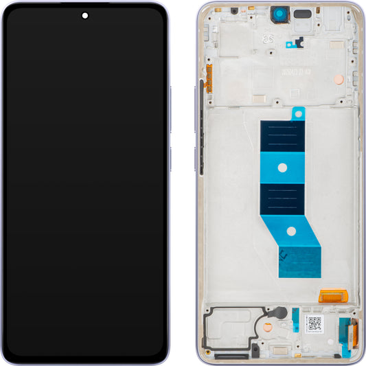 Дисплей с тъчскрийн Xiaomi Poco M7 Pro 5G, с рамка, Виолетов (Lavender Frost), Service Pack 5600080O17P00