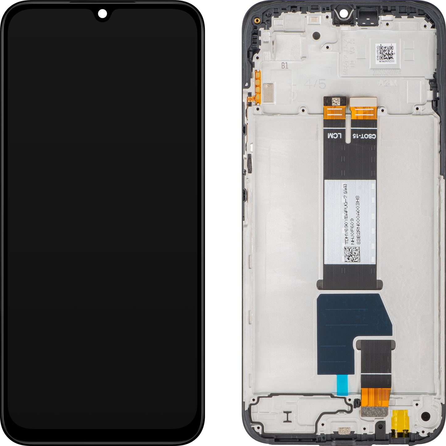 Дисплей с тъчскрийн Xiaomi Poco C85 4G / Redmi 15C 4G, с рамка, Глобална версия, Черен, Service Pack 560009000O700