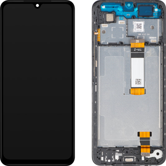 Дисплей с тъчскрийн Xiaomi Poco C71 / Redmi A5 4G, с рамка, версия Long Flex, черен, Service Pack 56000100C3Z00