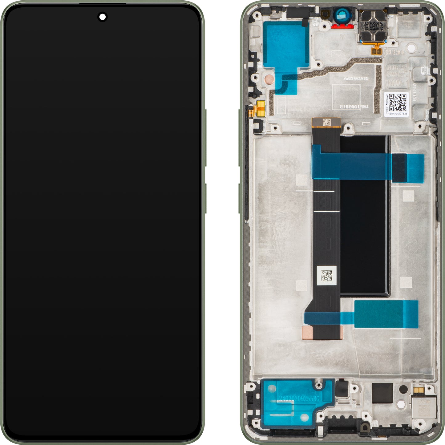 Дисплей с тъчскрийн Xiaomi Redmi Note 13 Pro 5G, с рамка, зелен (Olive Green), Service Pack 56000300N1600