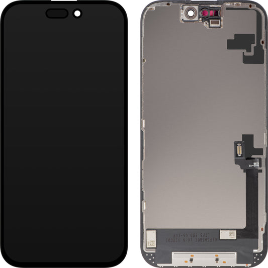 Дисплей с тъчскрийн ZY за Apple iPhone 16, с рамка, LCD In-Cell версия, черен