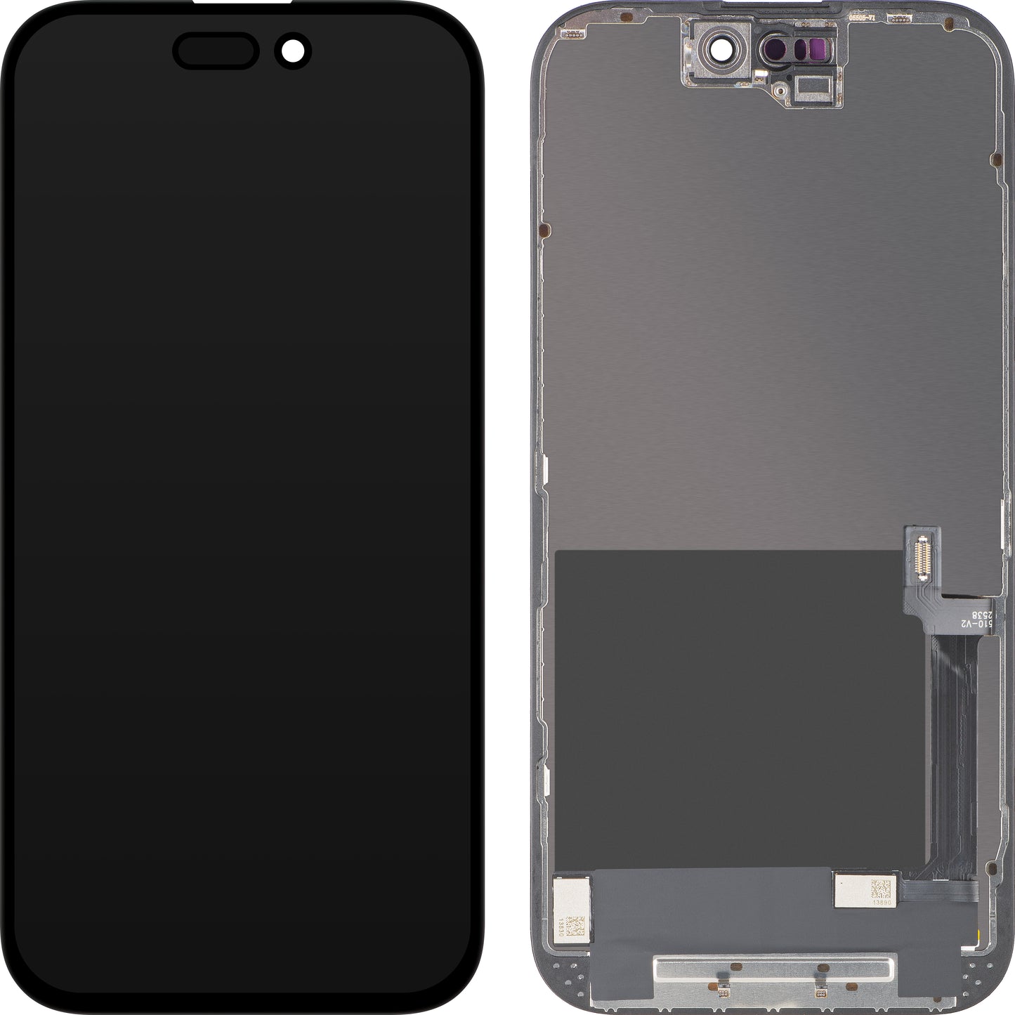 Дисплей с тъчскрийн ZY за Apple iPhone 16, с рамка, версия LCD In-Cell IC Movable, черен
