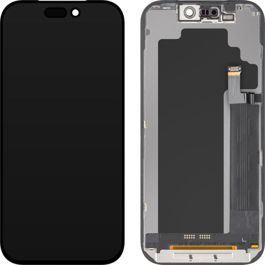 Дисплей със сензорен екран ZY за Apple iPhone 17 Pro, с рамка, LCD версия In-Cell IC Movable, черен