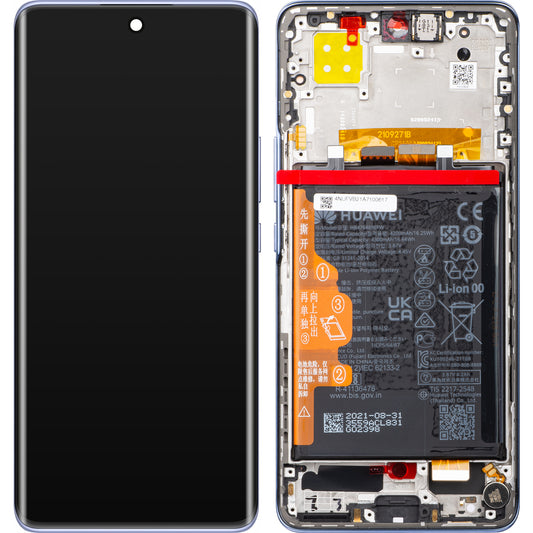 Touchscreen Display Huawei nova 9, with Frame and Battery, Starry Blue, Service Pack 02354NUF