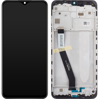 Дисплей с тъчскрийн Xiaomi Redmi 9, с рамка, черен, Service Pack 5600050J1900