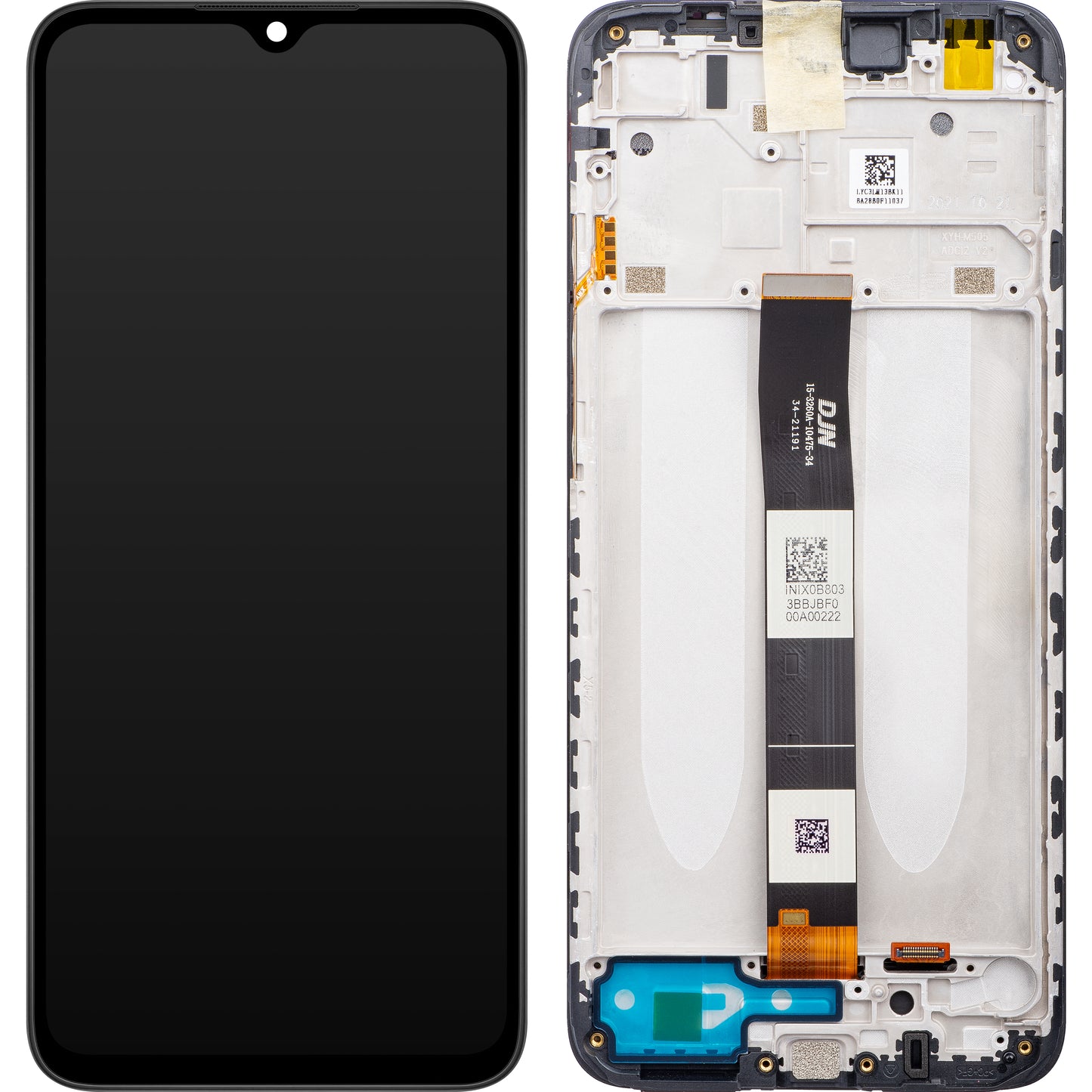 Дисплей с тъчскрийн Xiaomi Redmi 9AT, с рамка, черен, Service Pack 560001C3LV00