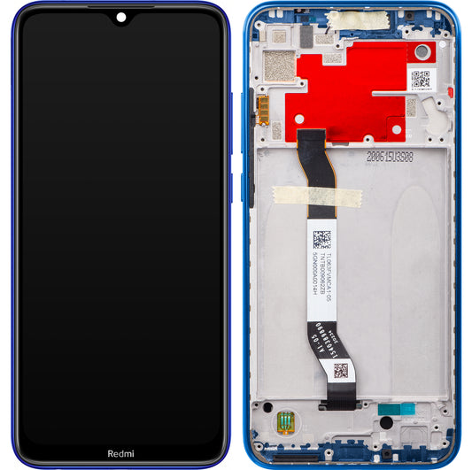 Дисплей с тъчскрийн Xiaomi Redmi Note 8T, с рамка, син, Service Pack 5600030C3X00
