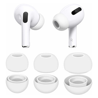 Тапи Techsuit ET1 за Apple AirPods Pro Series, Комплект 3 броя, Бели