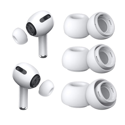 Тапи Techsuit ET1 за Apple AirPods Pro Series, Комплект 3 броя, Бели