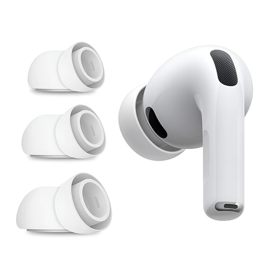 Techsuit ET2 Ear Tips for Apple AirPods Pro 3, Size XS / S / L, White