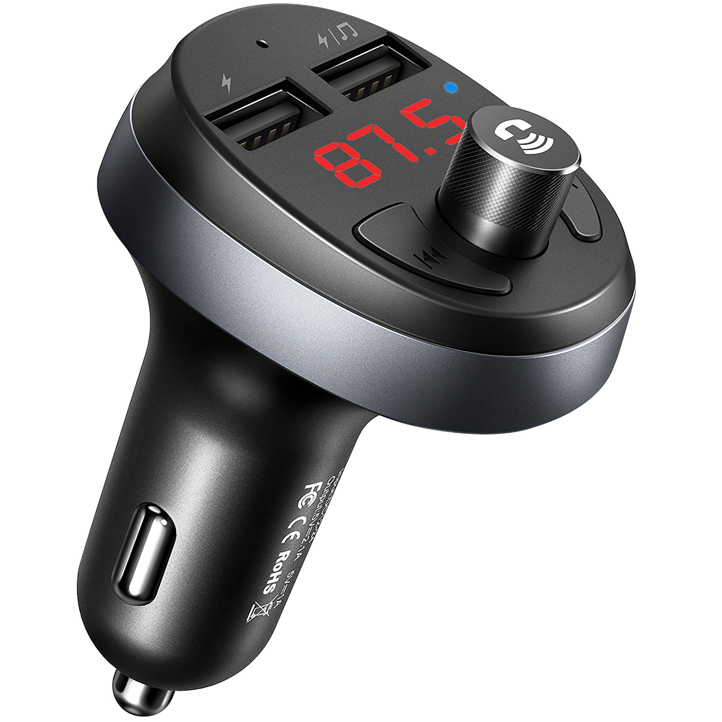 FM Bluetooth модулятор McDodo, 2 x USB-A
