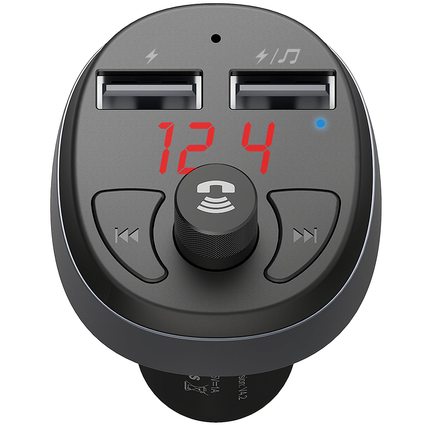 FM Bluetooth модулятор McDodo, 2 x USB-A